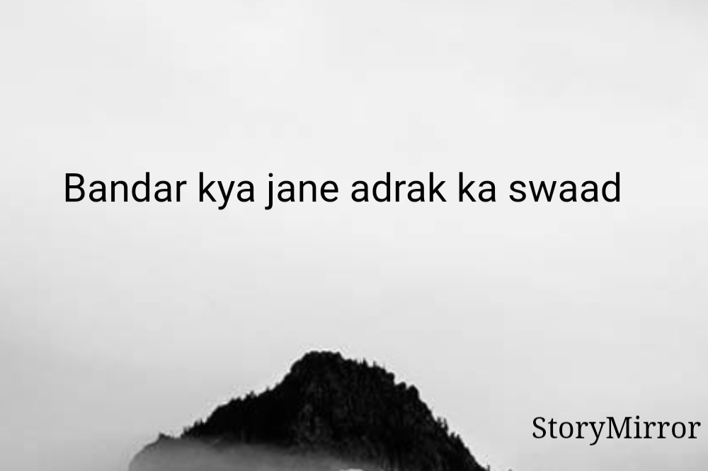 Bandar kya jane adrak ka swaad