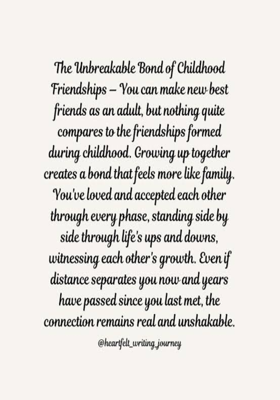 There Are No Friends Like The Friends You Grew Up 