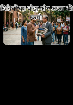 डिग्रियों का बोझ और अक्ल की कमी