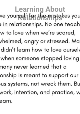 Learning About Relationships
