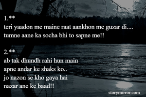 1.**
teri yaadon...