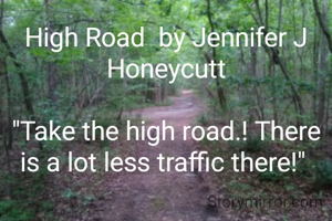High Road  by Jennifer J Honeycutt

"Take the high road.! There is a lot less traffic there!" 