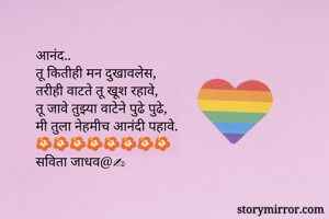 आनंद..
तू कितीही...