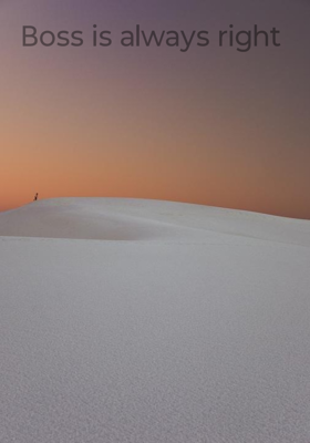 Boss is always right 