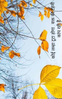 कोई लम्हा टूटा होगा , वक्त की टहनी कांप रही है