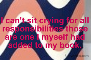 I can't sit crying for all responsibilities those are one I myself had added to my book.