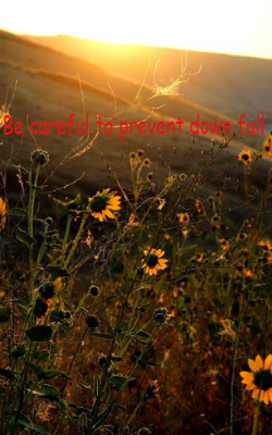 Be careful to prevent down fall