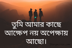 তুমি আমার কাছে
আক্ষেপ নয় অপেক্ষায় আছো।