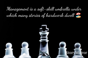 Management is a soft-skill umbrella under which many stories of hardwork dwell 🏖️