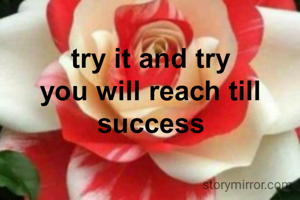 try it and try
you will reach till
success