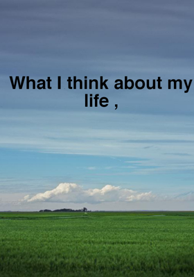 What I think about my Life
