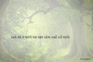 રસ્તો ગમે તે લઈએ પણ લક્ષ્ય પહેલા નક્કી કરી લઈએ