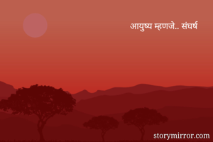 आयुष्य म्हणजे.. संघर्ष 