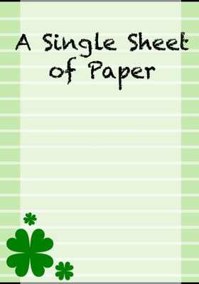 A Single Sheet of Paper