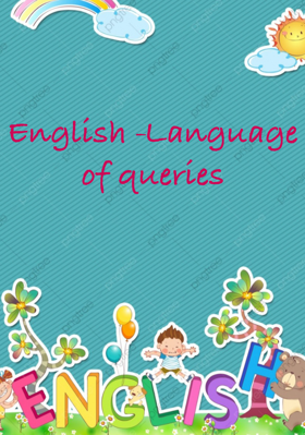 English - Language of queries