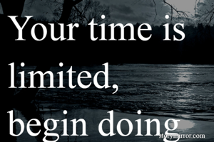 Your time is...