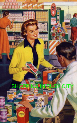 SHOPPING IN BUSY CITY