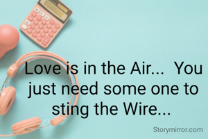 Love is in the Air...  You just need some one to sting the Wire... 