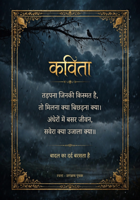कविता/बादल का दर्द बरसता है