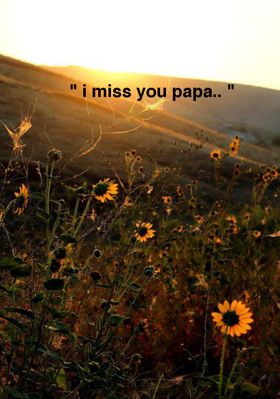" i miss you papa.. "
