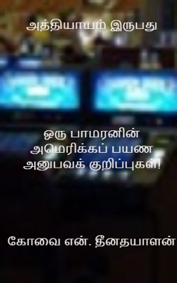 அத்தியாயம் இருபதுஒரு பாமரனின் அமெரிக்கப் பயண அனுபவக் குறிப்புகள்!கோவை என். தீனதயாளன்