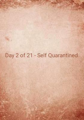 Day 2 of 21 - Self Quarantined