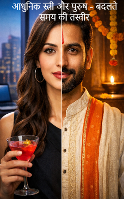 आधुनिक स्त्री और पुरुष - बदलते समय की तस्वीर