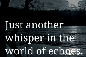 Just another whisper in the world of echoes.