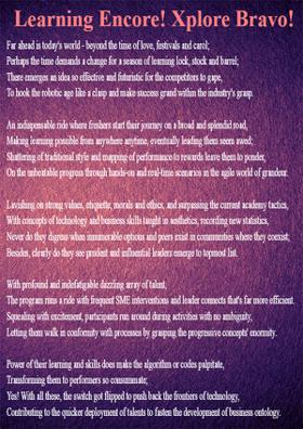 Learning Encore! Xplore Bravo!