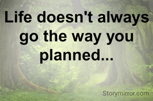 Life doesn't always go the way you planned...