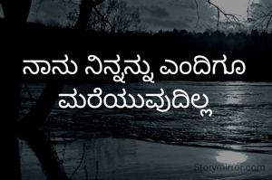 ನಾನು ನಿನ್ನನ್ನು ಎಂದಿಗೂ ಮರೆಯುವುದಿಲ್ಲ