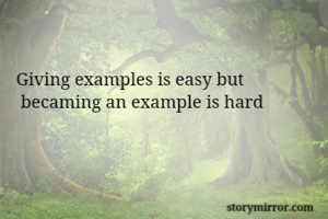 Giving examples...