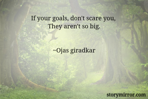 If your goals,...