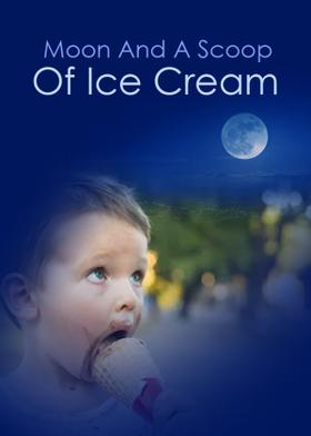 Moon And A Scoop Of Ice Cream