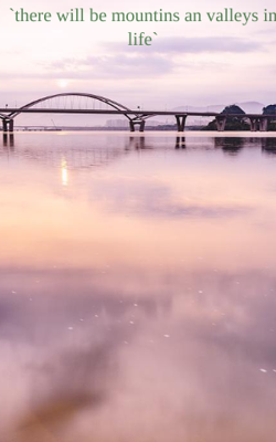 `There Will Be Mountains An Valleys In Life`