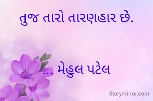 તુજ તારો તારણહાર છે.


... મેહુલ પટેલ