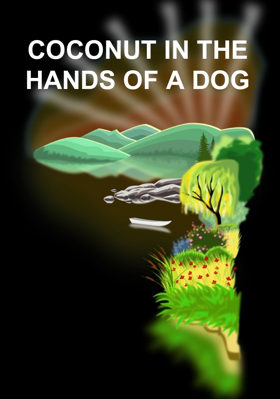 COCONUT IN THE HANDS OF A DOG