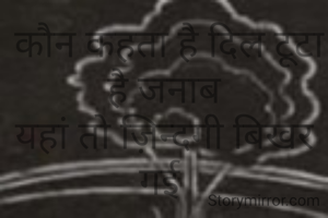  कौन कहता है दिल टूटा है जनाब
यहां तो ज़िन्दगी बिखर गई 
