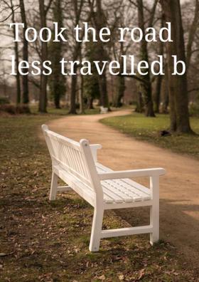 Took the road less travelled b