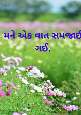 મને એક વાત સમજાઈ ગઈ.