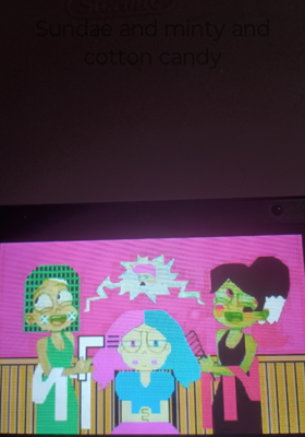 Sundae and minty and cotton candy