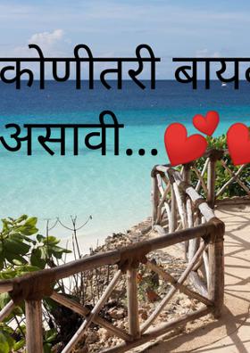 कोणीतरी बायको असावी..