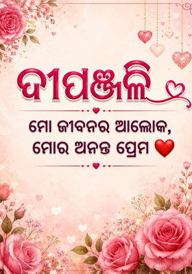 ଦୀପାଞ୍ଜଳି—ମୋ ଜୀବନର ଆଲୋକ, ମୋର ଅନନ୍ତ ପ୍ରେମ ❤️