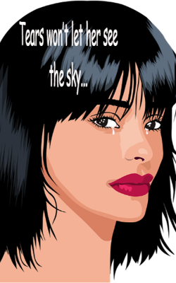 Tears Won’t Let Her See The Sky