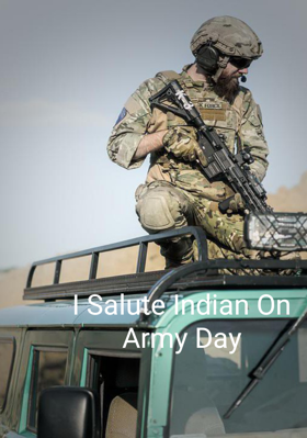 I Salute Indian On Army Day