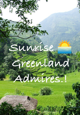 Sunrise Greenland Admires.!