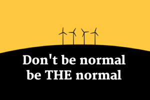Don't be normal 
be THE normal 
