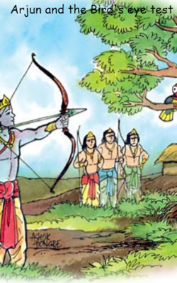 Arjun and the Bird's eye test