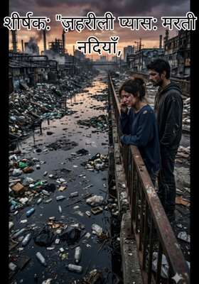 शीर्षक: "ज़हरीली प्यास: मरती नदियाँ,