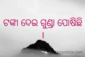 ଟଙ୍କା ଦେଇ ଗୁଣ୍ଡା ପୋଷିଛି ।